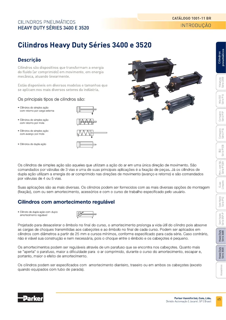 Cilindros Heavy Duty – Séries 3400 e 3520