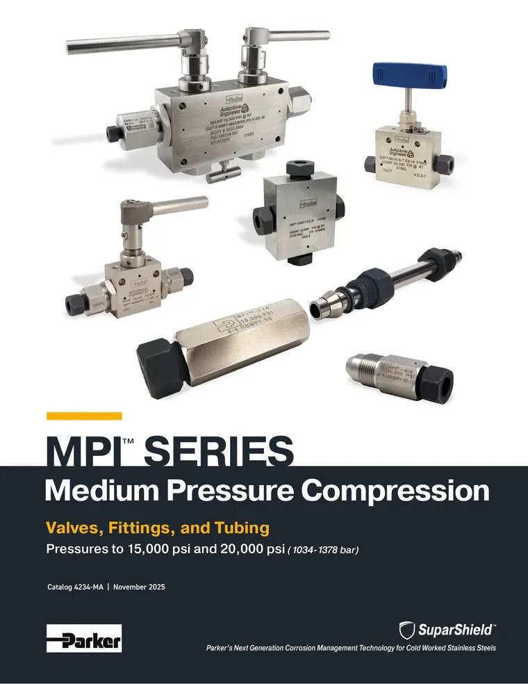 Catálogo de Produtos de Média Pressão Parker MPI